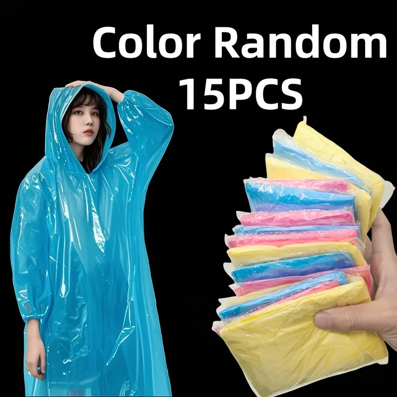 Cycling Gear For Rain - 15/30 Adet Rastgele Renkli Tek Kullanımlık