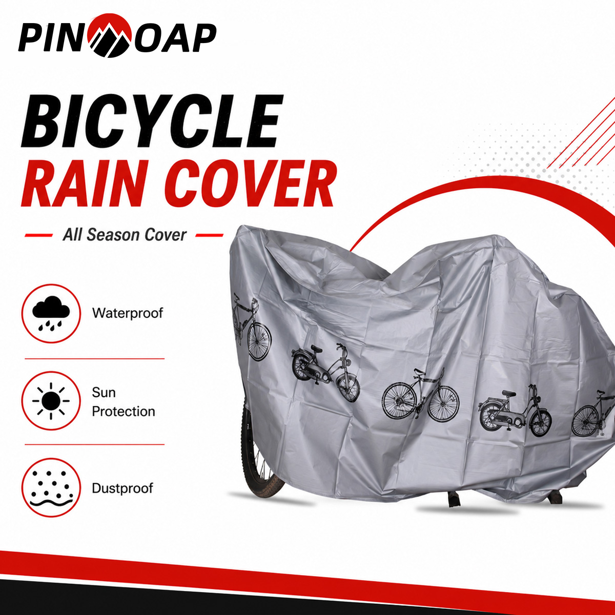 Cycling Gear For Rain - PINMOAP Evrensel Bisiklet Yağmur Örtüsü Su